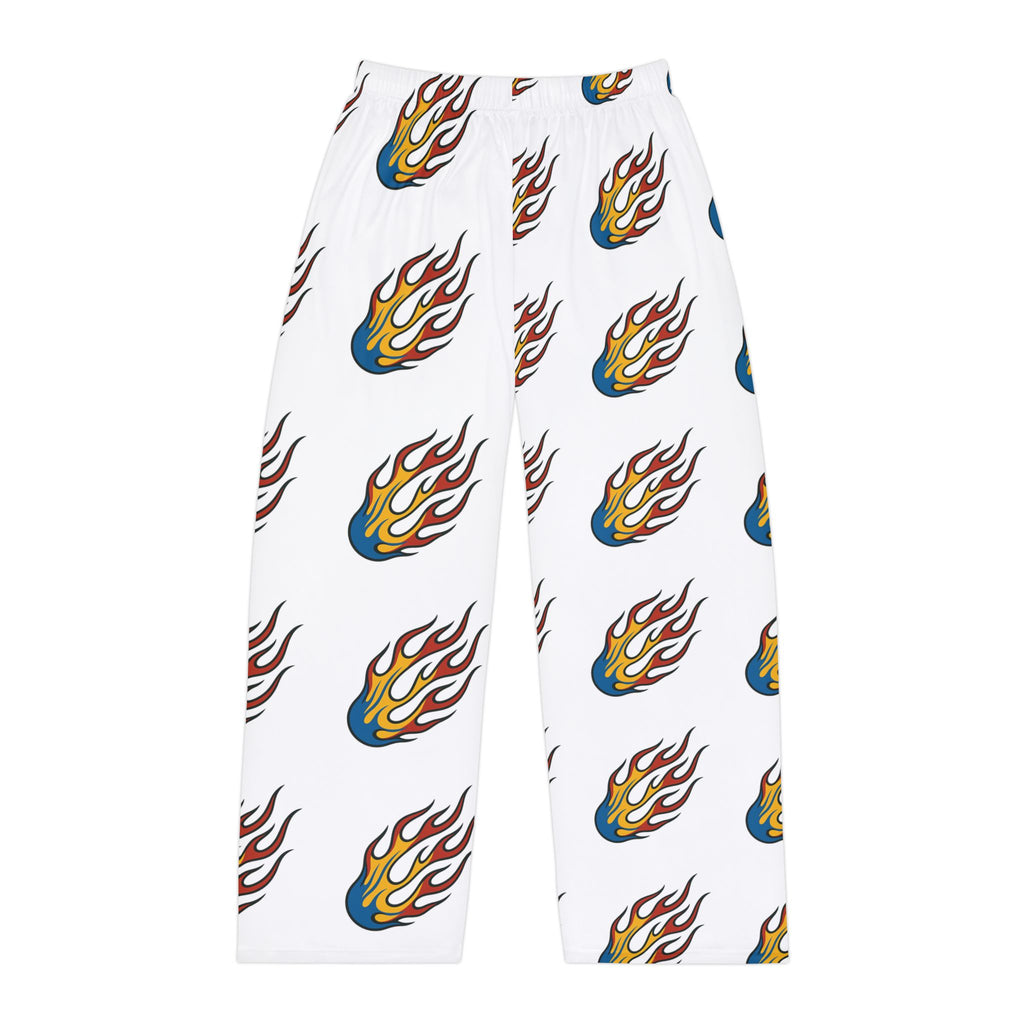 Flame Print Men's Pajama Pants, Cozy Loungewear, Hot Sleepwear, Gift for Him, Relaxation Wear