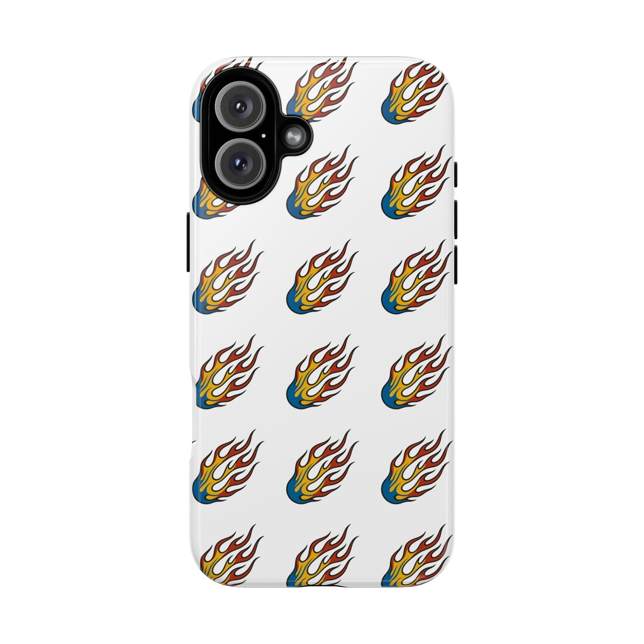 Flame Pattern Phone Case | Tough Cases | Stylish Phone Cover, Gift for Fire Enthusiasts, Trendy Mobile Accessory, Unique Design