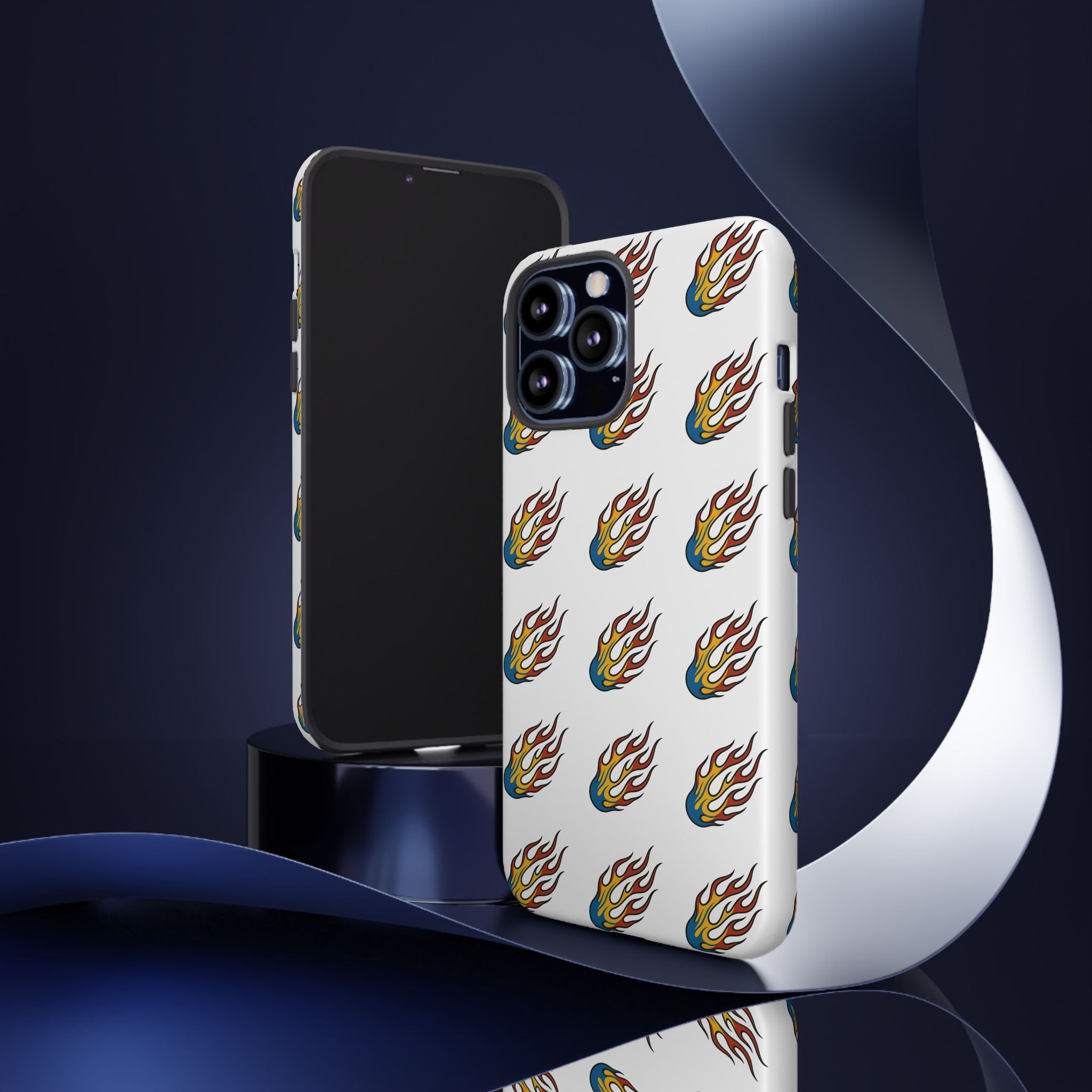 Flame Pattern Phone Case | Tough Cases | Stylish Phone Cover, Gift for Fire Enthusiasts, Trendy Mobile Accessory, Unique Design