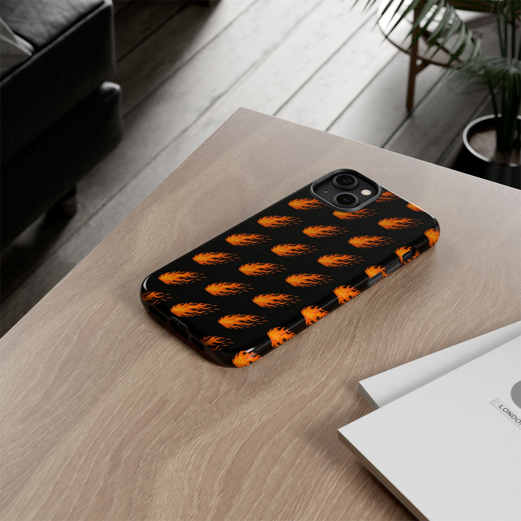 Flame Pattern Phone Case | Tough Cases for Adventurers, Gifts for Fire Lovers, Unique Cellphone Covers, Birthday Accessories, Cool [...]