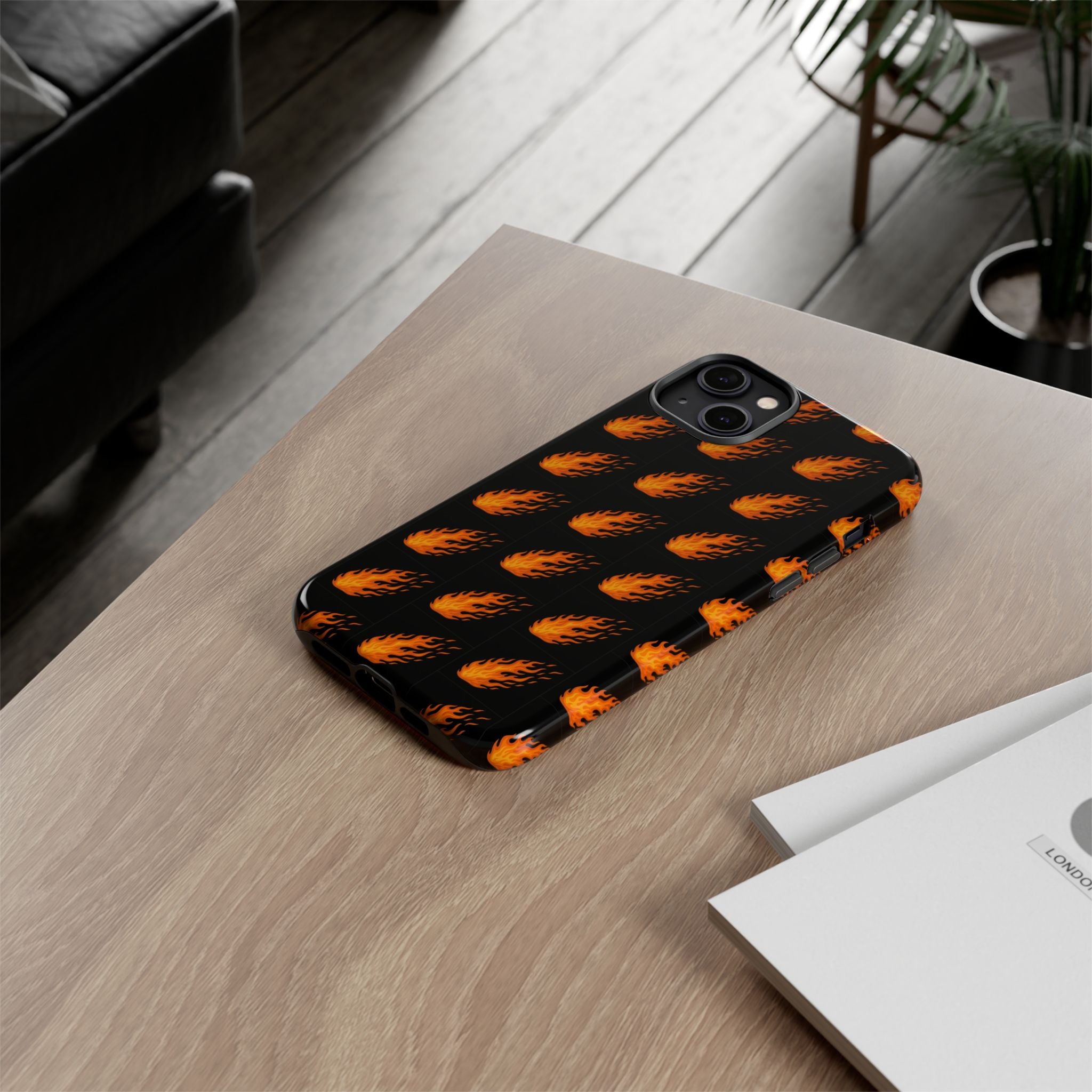 Flame Pattern Phone Case | Tough Cases for Adventurers, Gifts for Fire Lovers, Unique Cellphone Covers, Birthday Accessories, Cool [...]