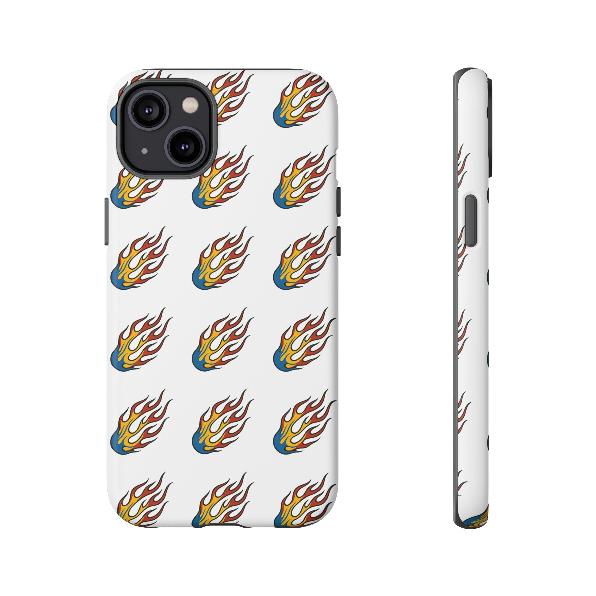 Flame Pattern Phone Case | Tough Cases | Stylish Phone Cover, Gift for Fire Enthusiasts, Trendy Mobile Accessory, Unique Design