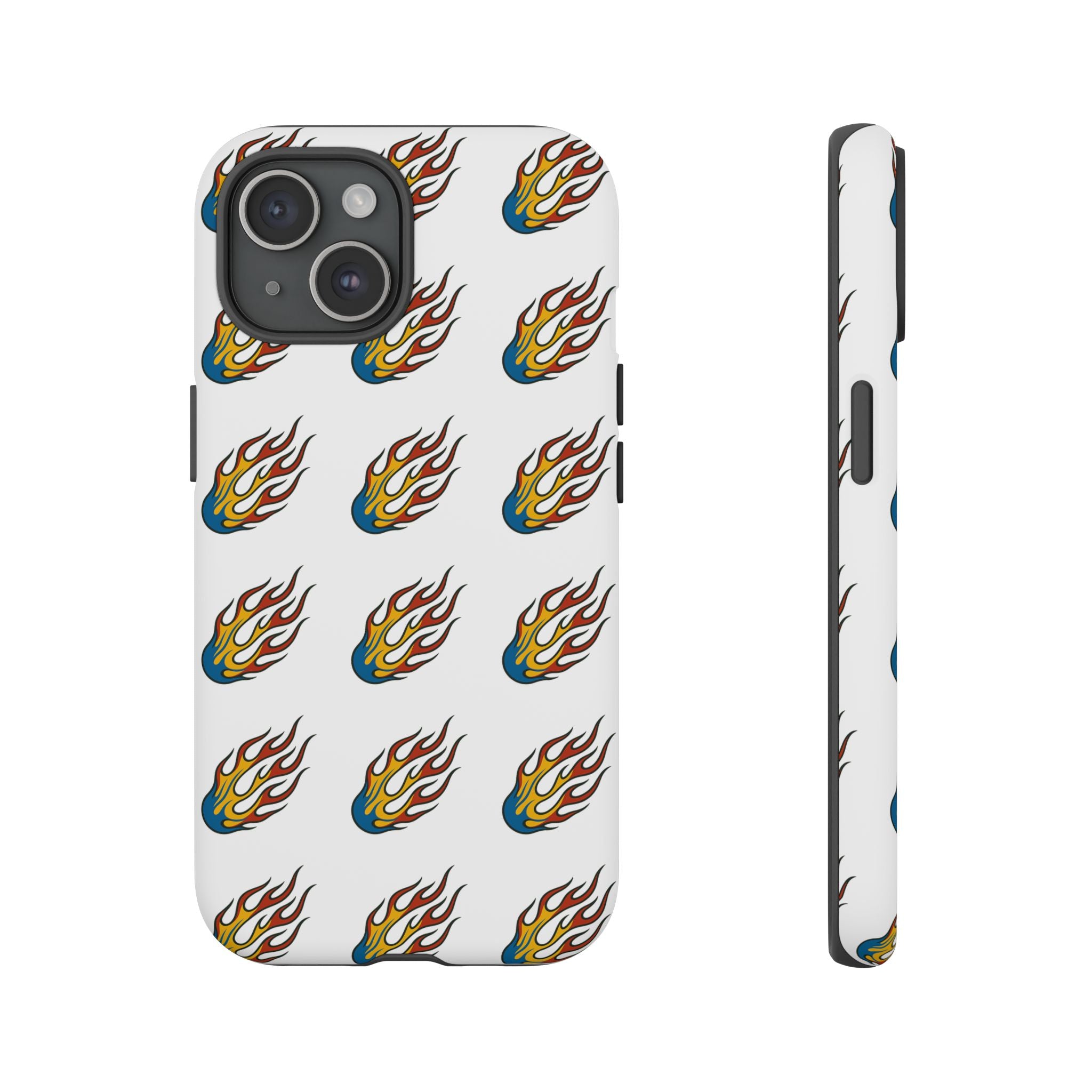 Flame Pattern Phone Case | Tough Cases | Stylish Phone Cover, Gift for Fire Enthusiasts, Trendy Mobile Accessory, Unique Design