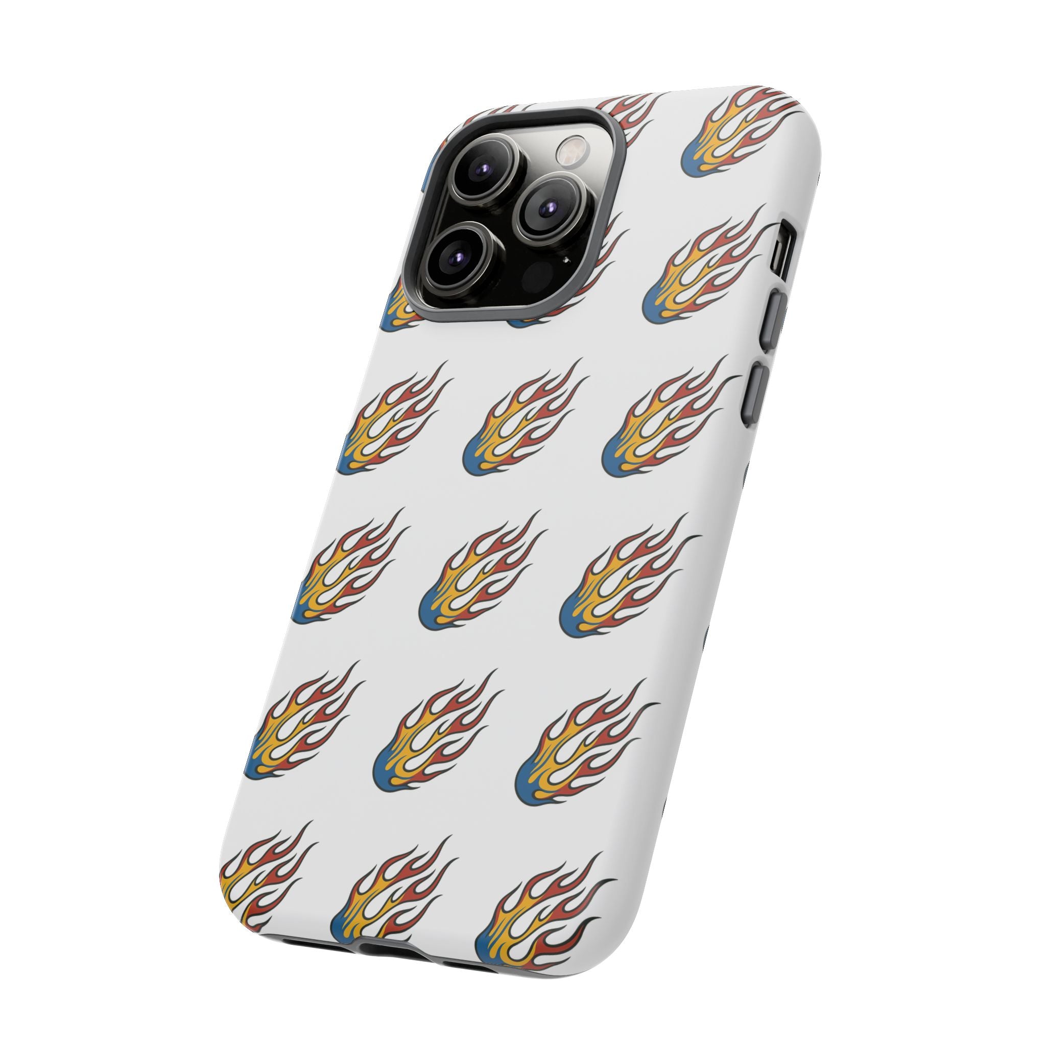 Flame Pattern Phone Case | Tough Cases | Stylish Phone Cover, Gift for Fire Enthusiasts, Trendy Mobile Accessory, Unique Design
