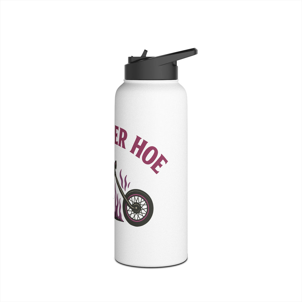 Chopper Hoe Stainless Steel Water Bottle | Cool Motorcycle Gear, Gift for Bikers, Travel Hydration Flask, Unique Outdoor Accessory