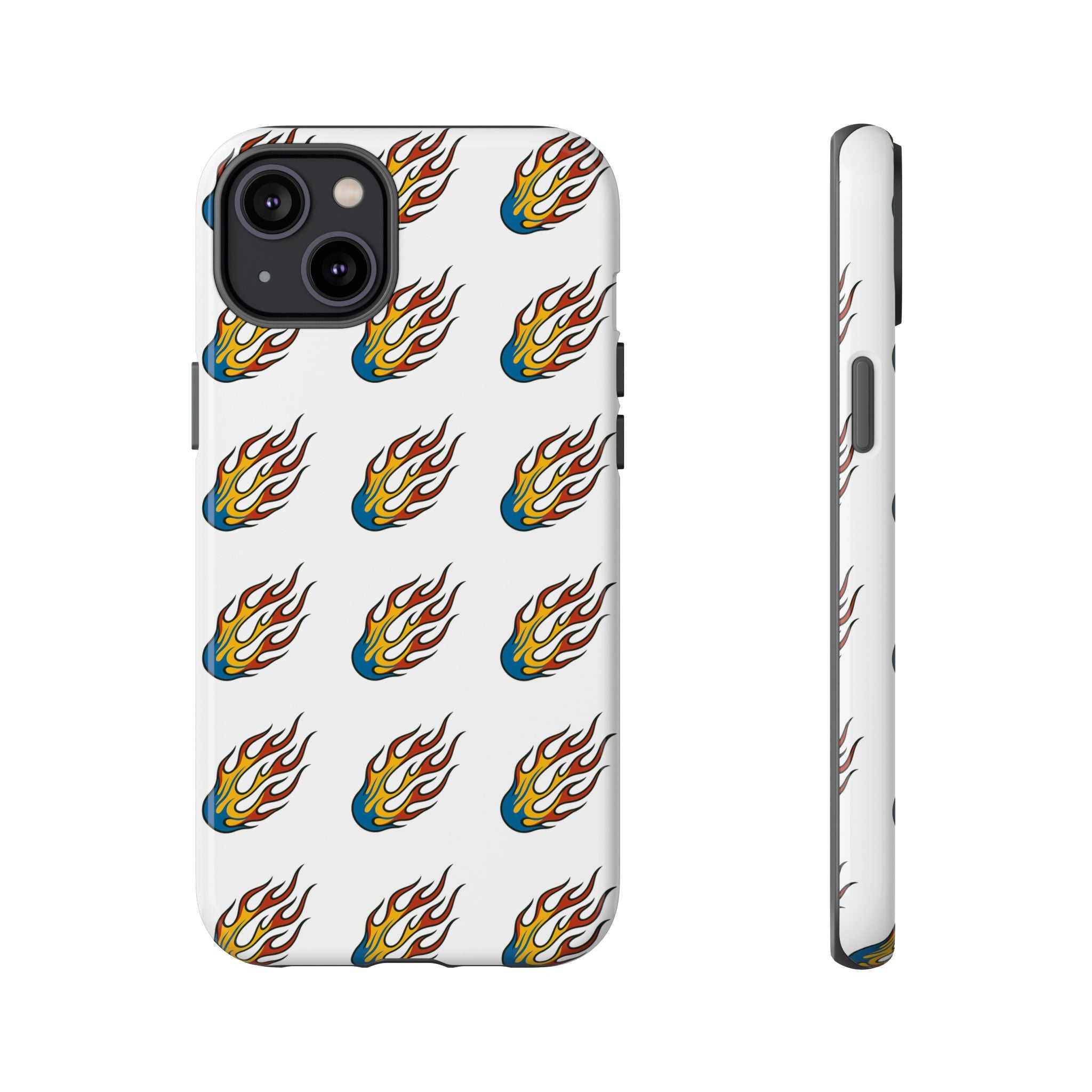 Flame Pattern Phone Case | Tough Cases | Stylish Phone Cover, Gift for Fire Enthusiasts, Trendy Mobile Accessory, Unique Design