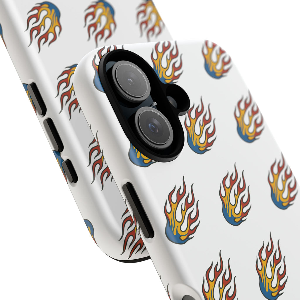 Flame Pattern Phone Case | Tough Cases | Stylish Phone Cover, Gift for Fire Enthusiasts, Trendy Mobile Accessory, Unique Design