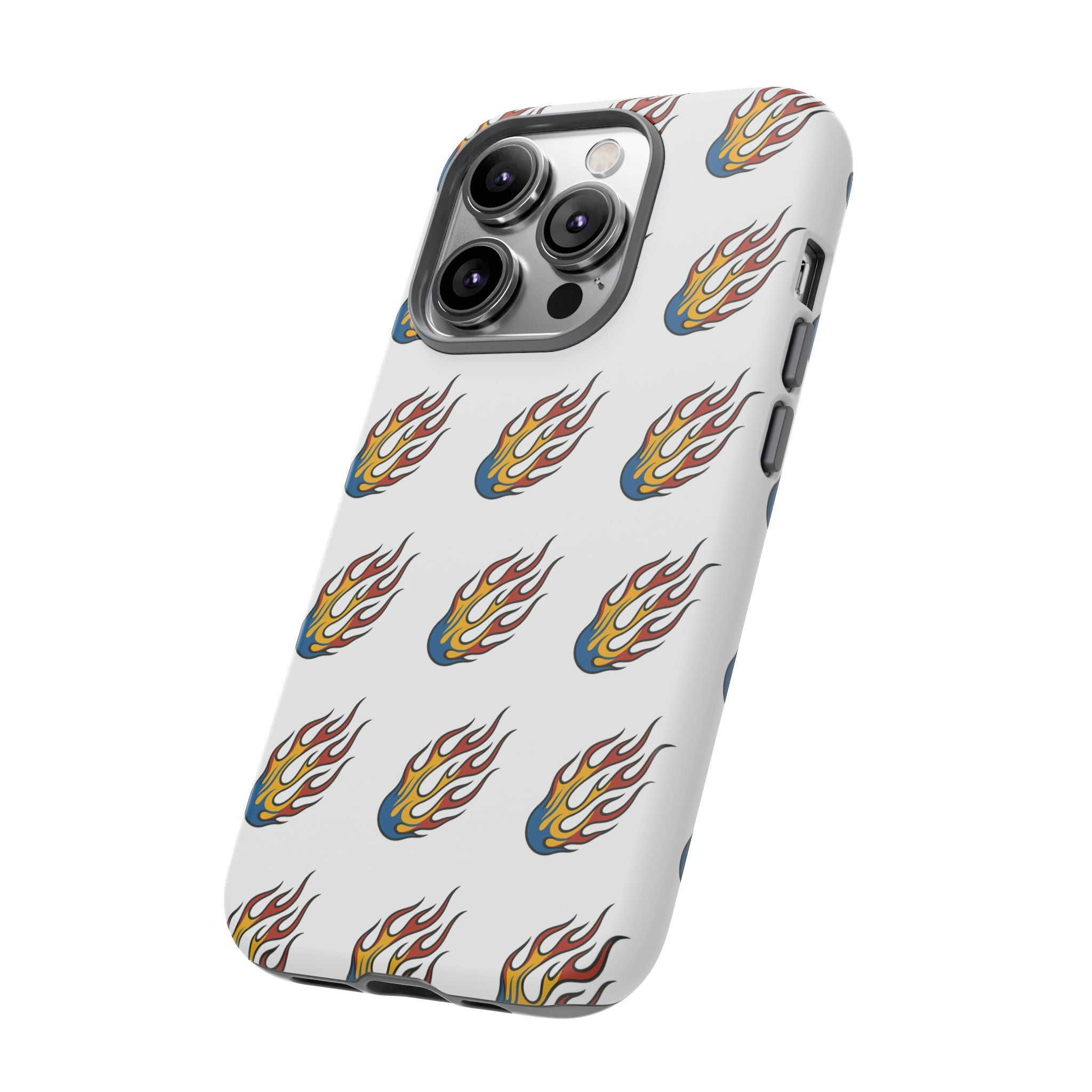 Flame Pattern Phone Case | Tough Cases | Stylish Phone Cover, Gift for Fire Enthusiasts, Trendy Mobile Accessory, Unique Design