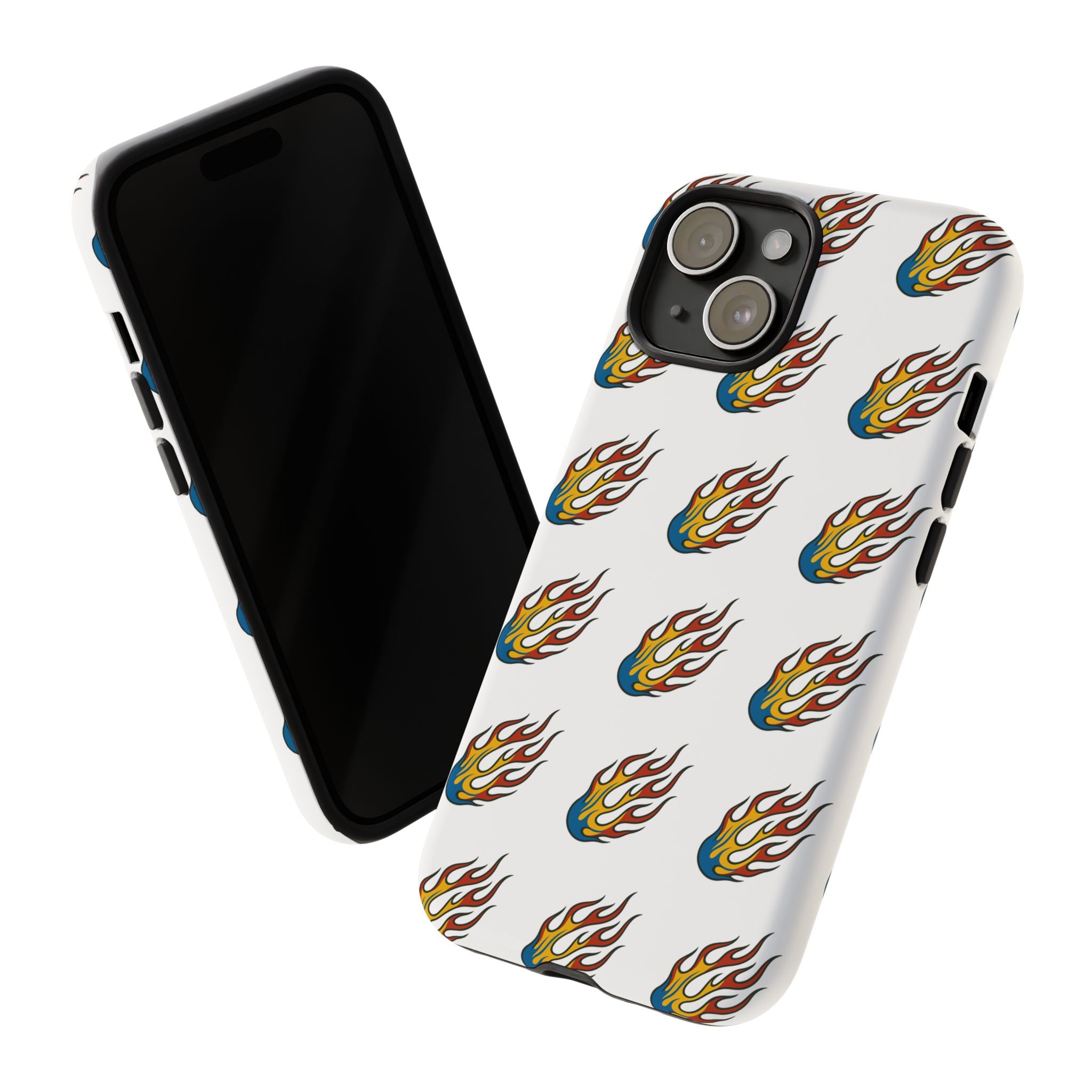 Flame Pattern Phone Case | Tough Cases | Stylish Phone Cover, Gift for Fire Enthusiasts, Trendy Mobile Accessory, Unique Design