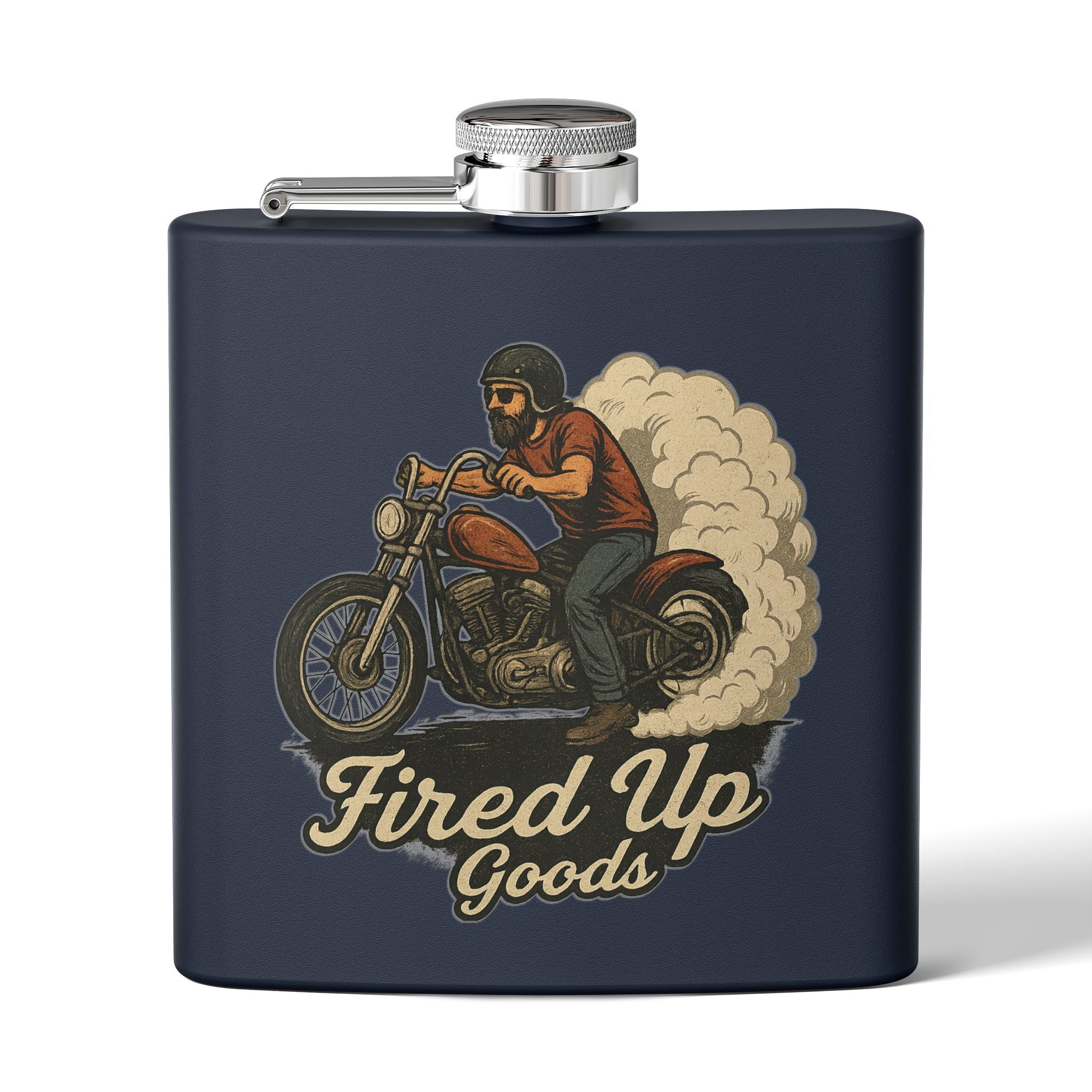 Biker Flask, Adventure Fuel for Riders, Perfect Gift for Men, Birthday, Groomsmen, Camping, Tailgating