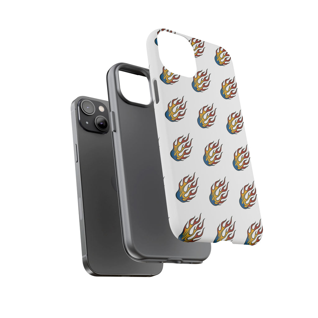 Flame Pattern Phone Case | Tough Cases | Stylish Phone Cover, Gift for Fire Enthusiasts, Trendy Mobile Accessory, Unique Design