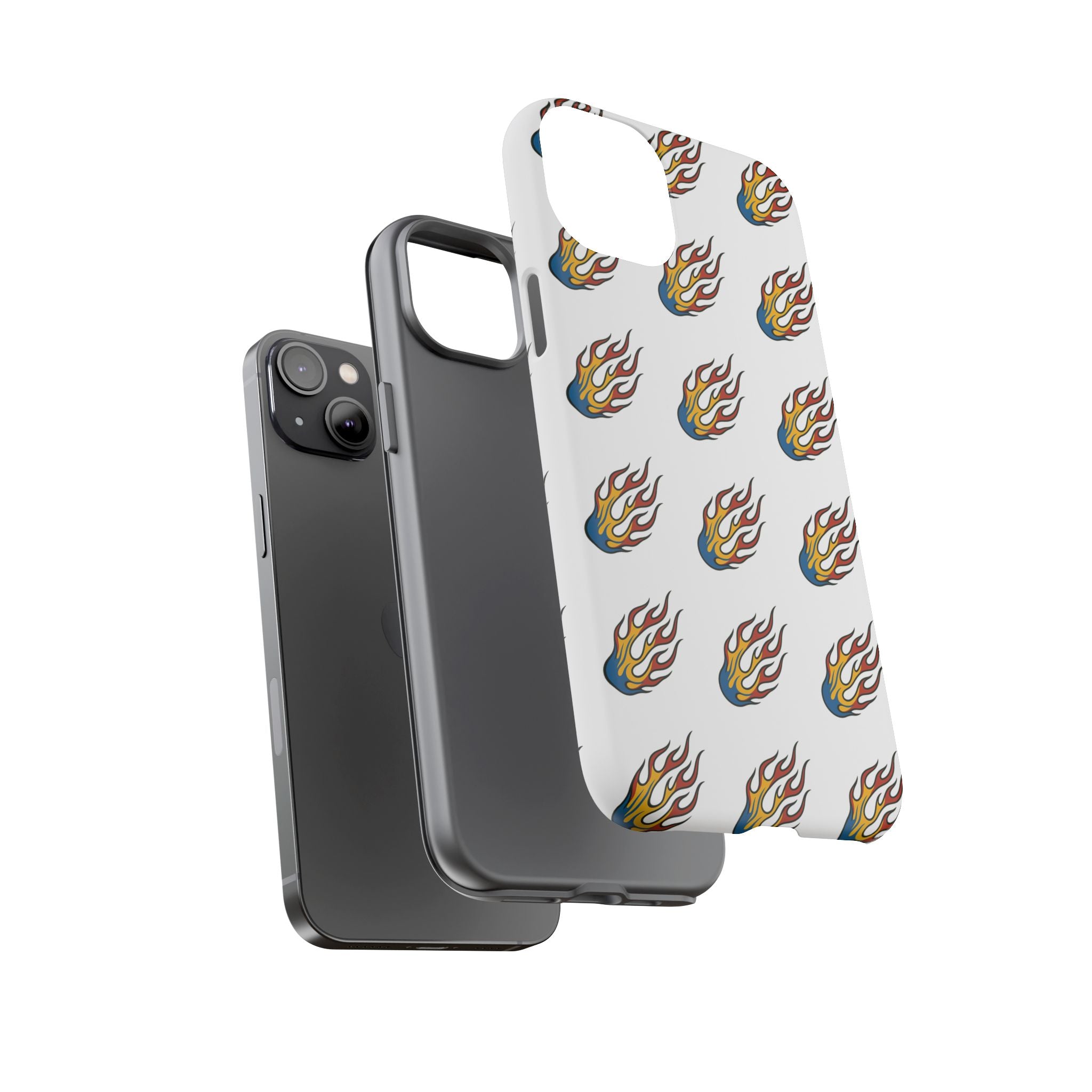 Flame Pattern Phone Case | Tough Cases | Stylish Phone Cover, Gift for Fire Enthusiasts, Trendy Mobile Accessory, Unique Design