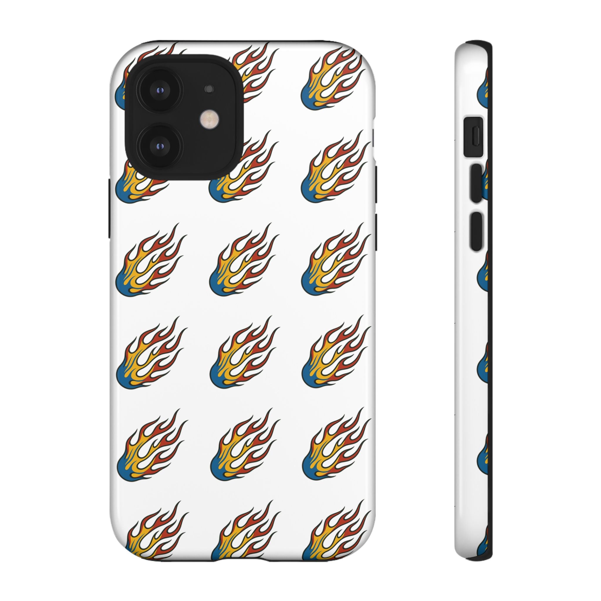Flame Pattern Phone Case | Tough Cases | Stylish Phone Cover, Gift for Fire Enthusiasts, Trendy Mobile Accessory, Unique Design