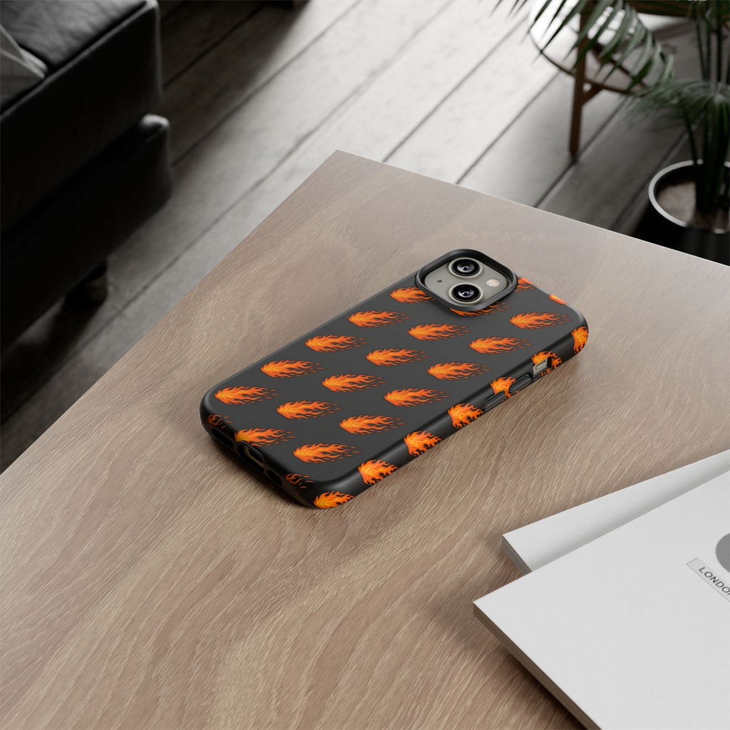 Flame Pattern Phone Case | Tough Cases for Adventurers, Gifts for Fire Lovers, Unique Cellphone Covers, Birthday Accessories, Cool [...]