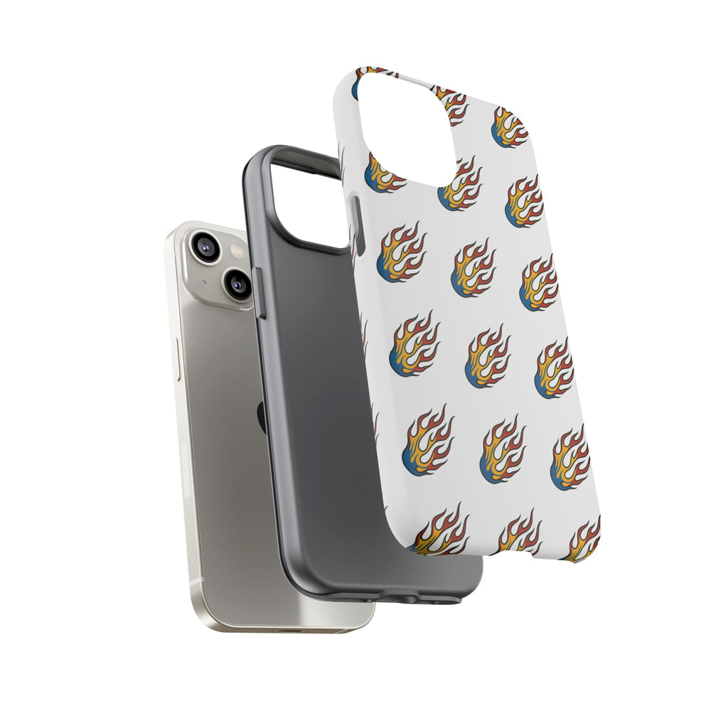 Flame Pattern Phone Case | Tough Cases | Stylish Phone Cover, Gift for Fire Enthusiasts, Trendy Mobile Accessory, Unique Design