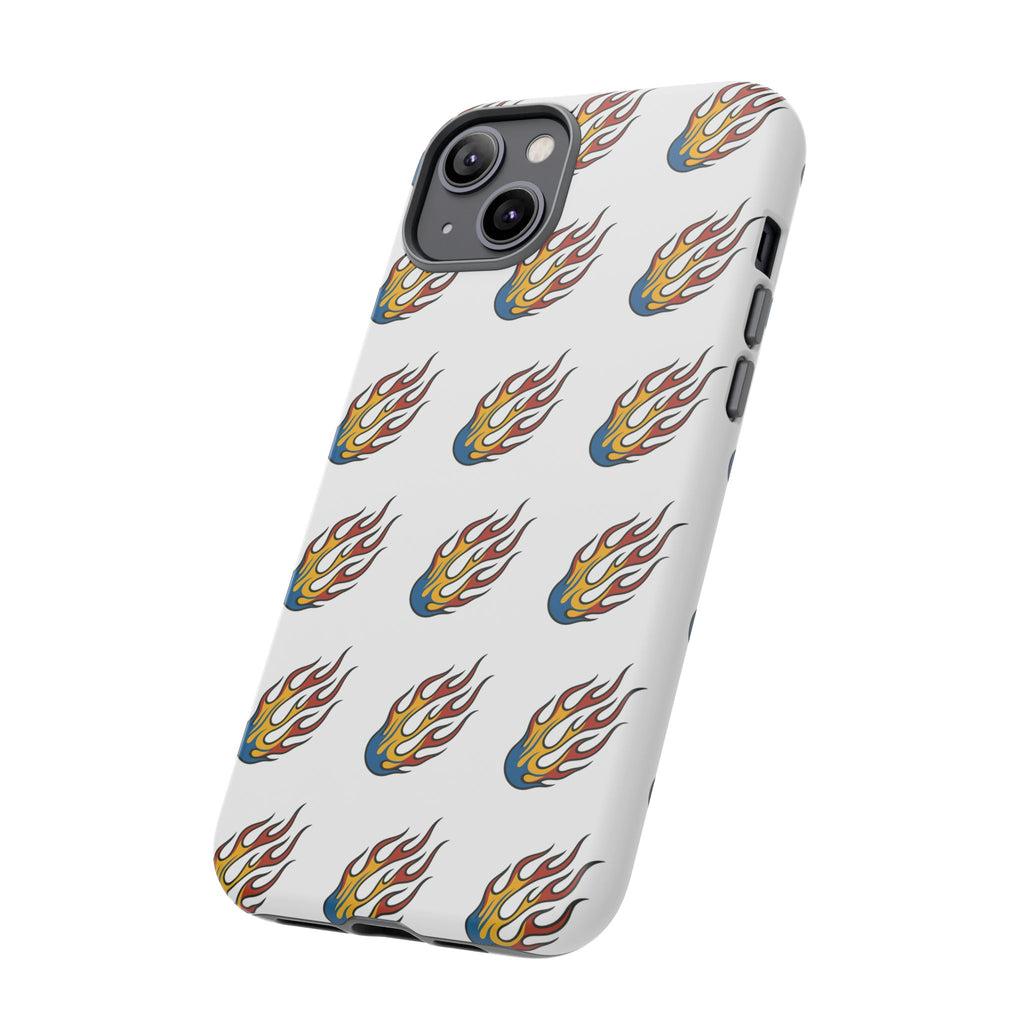 Flame Pattern Phone Case | Tough Cases | Stylish Phone Cover, Gift for Fire Enthusiasts, Trendy Mobile Accessory, Unique Design