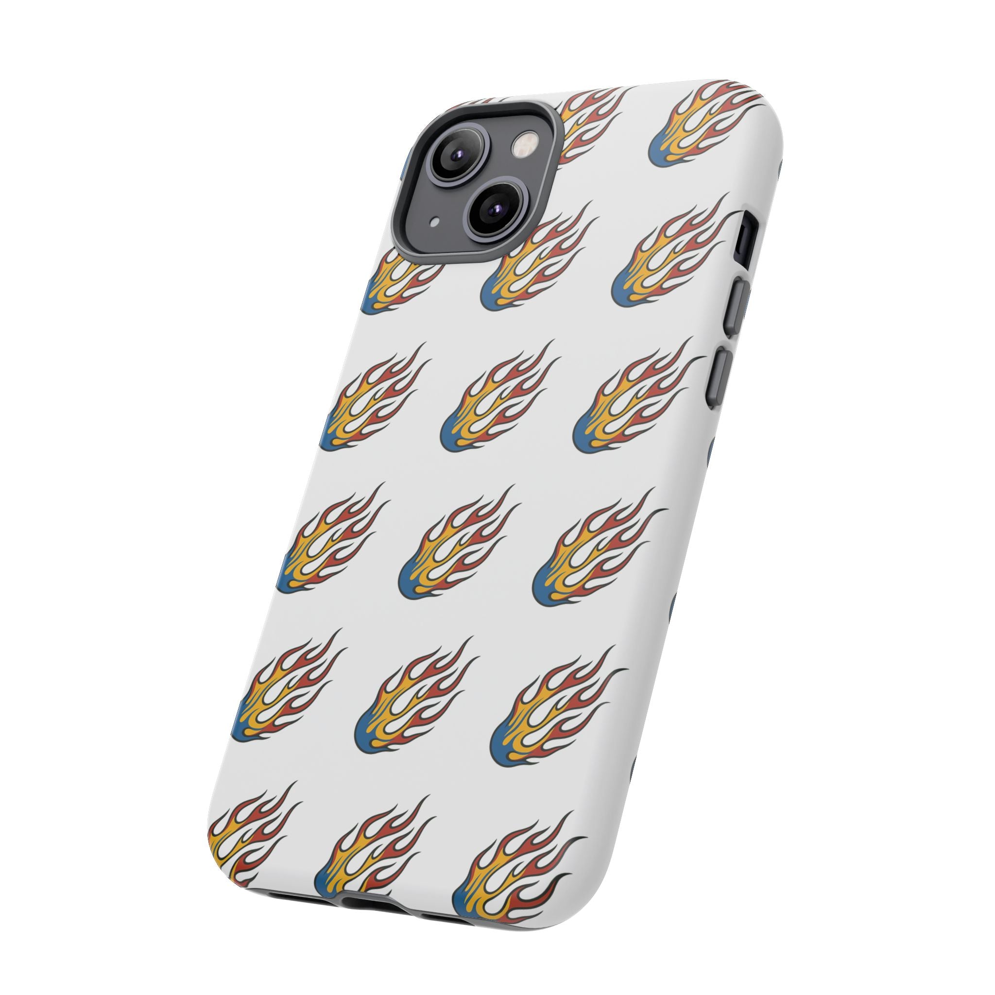 Flame Pattern Phone Case | Tough Cases | Stylish Phone Cover, Gift for Fire Enthusiasts, Trendy Mobile Accessory, Unique Design
