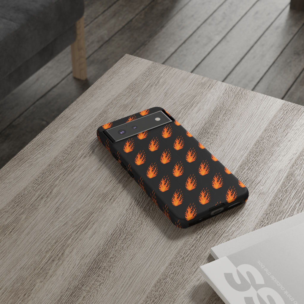 Flame Pattern Phone Case | Tough Cases for Adventurers, Gifts for Fire Lovers, Unique Cellphone Covers, Birthday Accessories, Cool [...]