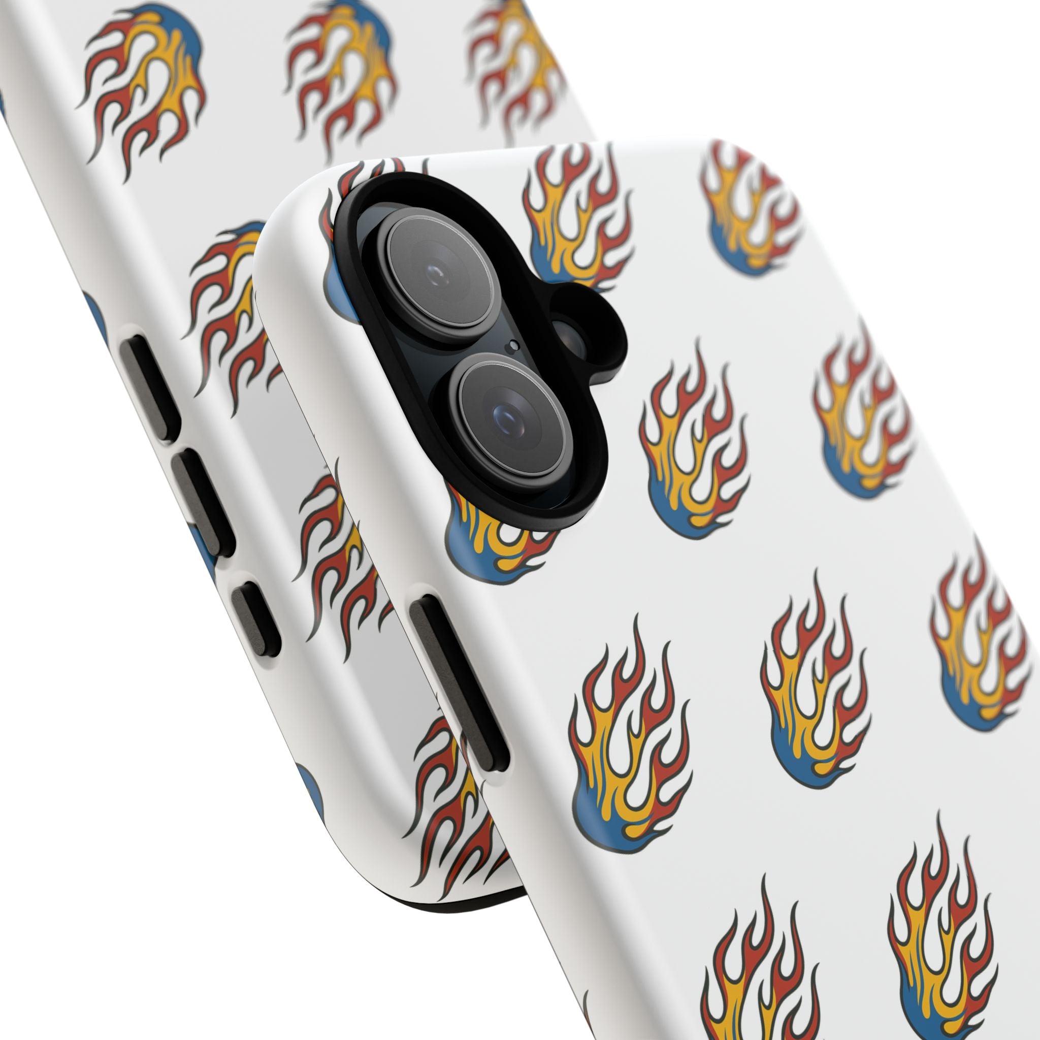 Flame Pattern Phone Case | Tough Cases | Stylish Phone Cover, Gift for Fire Enthusiasts, Trendy Mobile Accessory, Unique Design