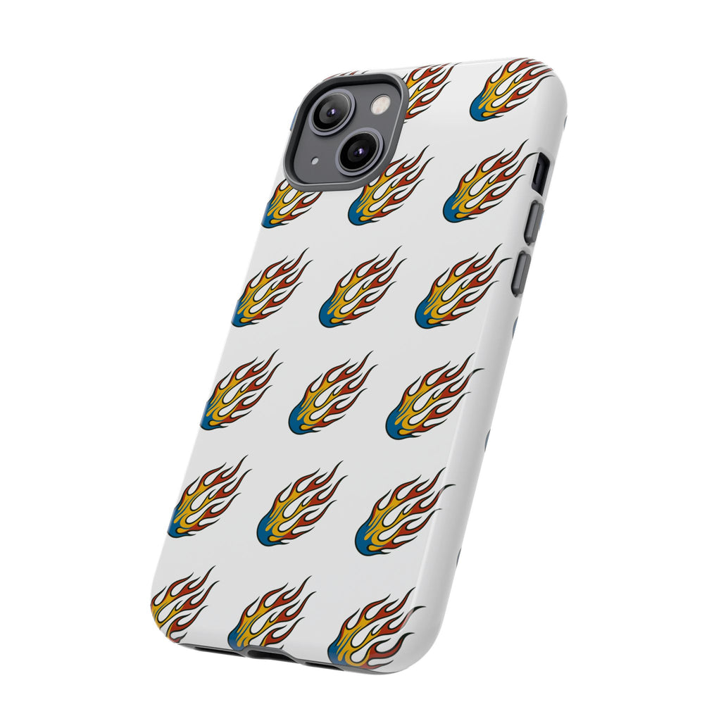 Flame Pattern Phone Case | Tough Cases | Stylish Phone Cover, Gift for Fire Enthusiasts, Trendy Mobile Accessory, Unique Design
