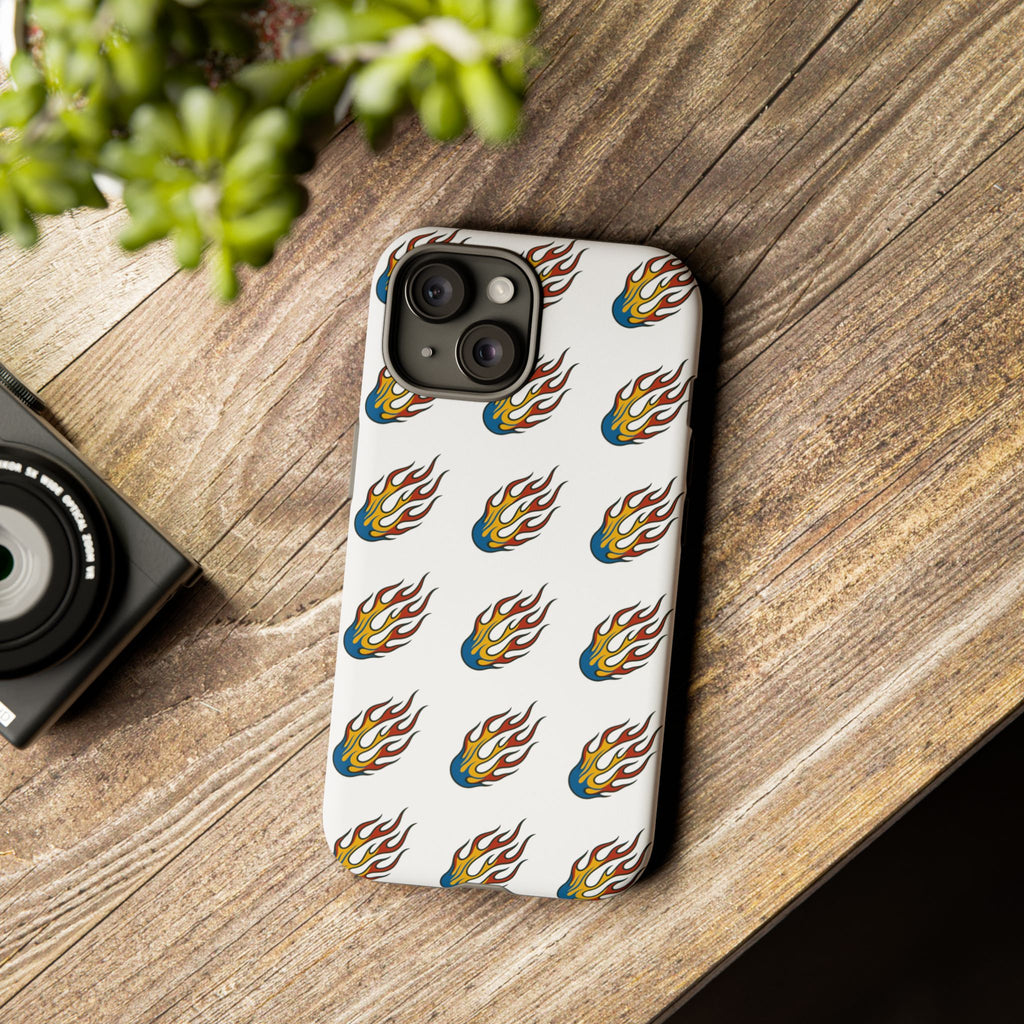 Flame Pattern Phone Case | Tough Cases | Stylish Phone Cover, Gift for Fire Enthusiasts, Trendy Mobile Accessory, Unique Design