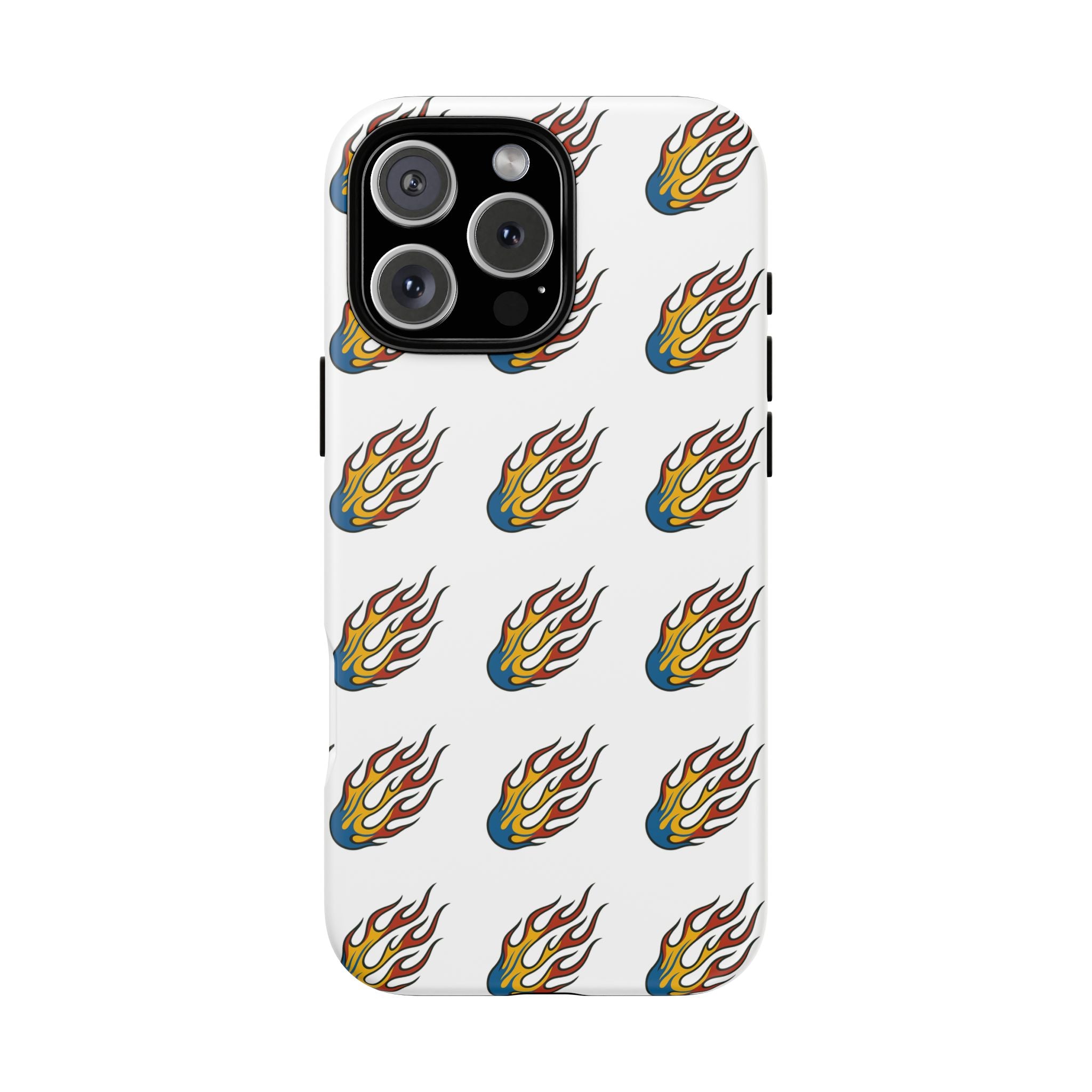 Flame Pattern Phone Case | Tough Cases | Stylish Phone Cover, Gift for Fire Enthusiasts, Trendy Mobile Accessory, Unique Design