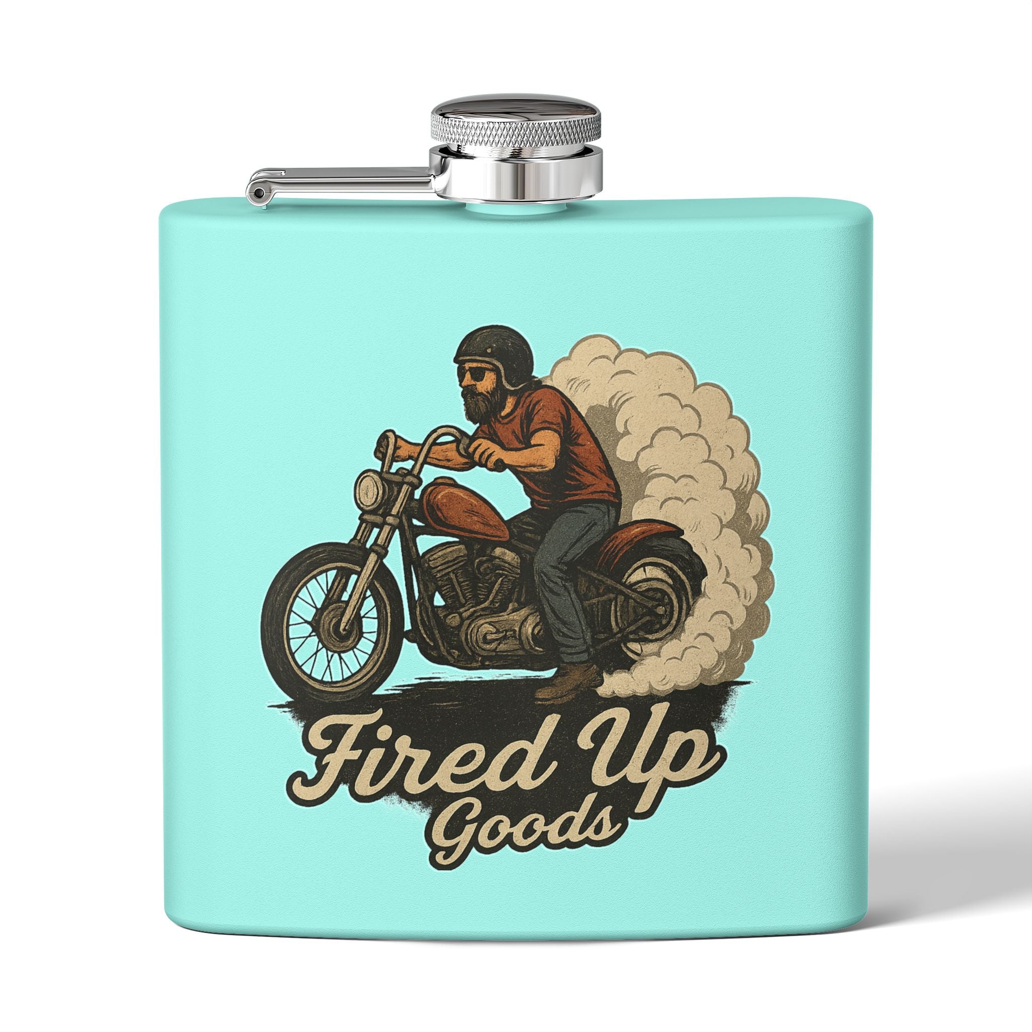 Biker Flask, Adventure Fuel for Riders, Perfect Gift for Men, Birthday, Groomsmen, Camping, Tailgating