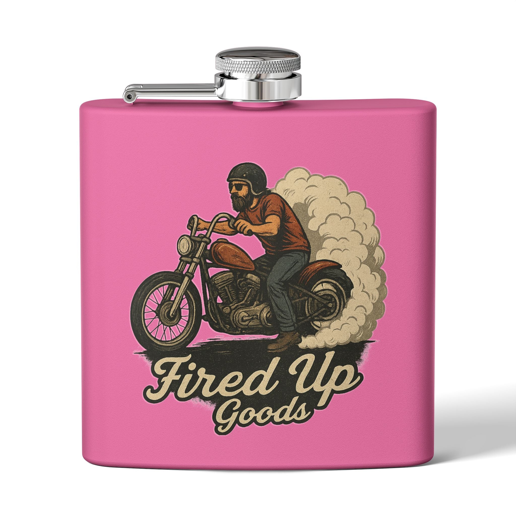 Biker Flask, Adventure Fuel for Riders, Perfect Gift for Men, Birthday, Groomsmen, Camping, Tailgating