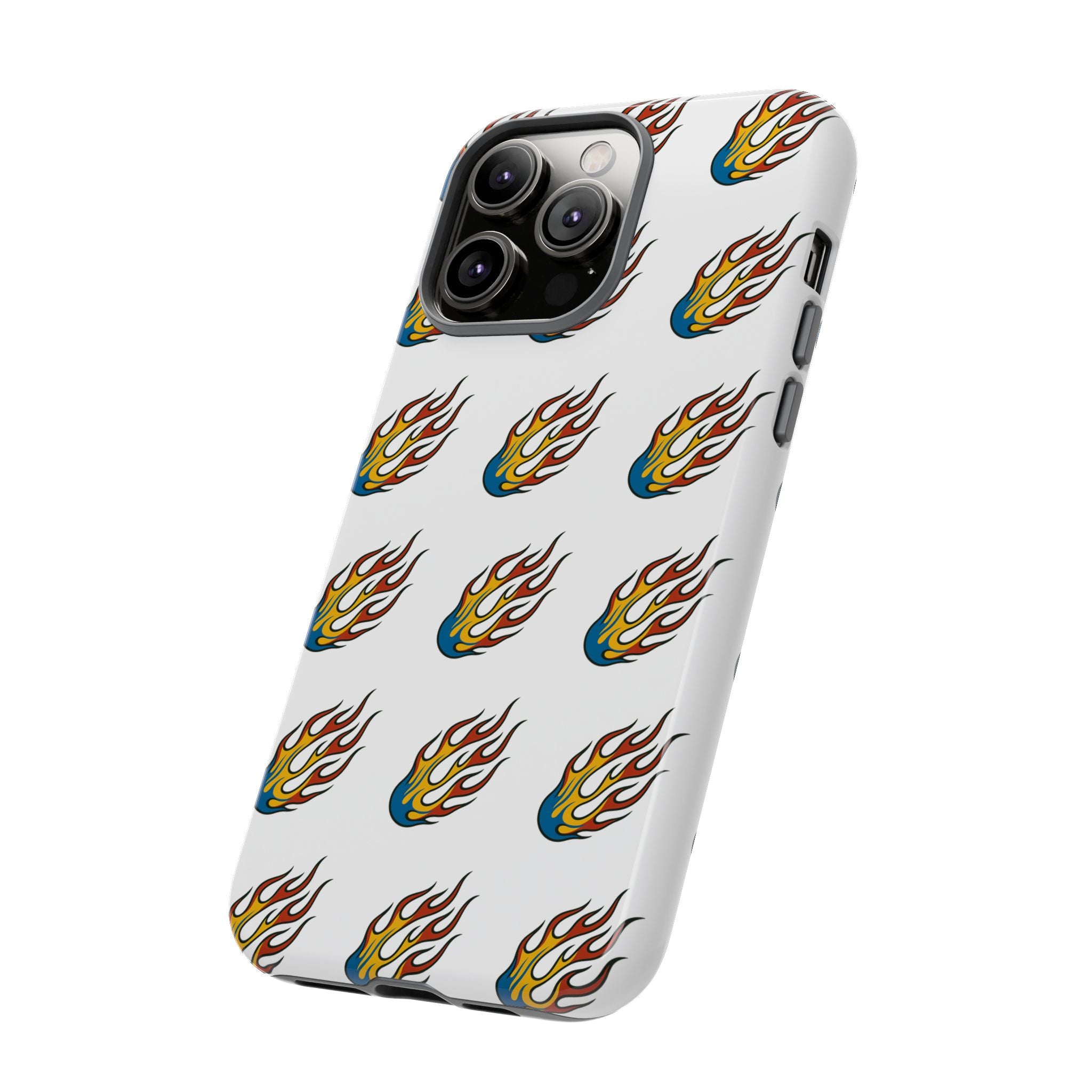 Flame Pattern Phone Case | Tough Cases | Stylish Phone Cover, Gift for Fire Enthusiasts, Trendy Mobile Accessory, Unique Design