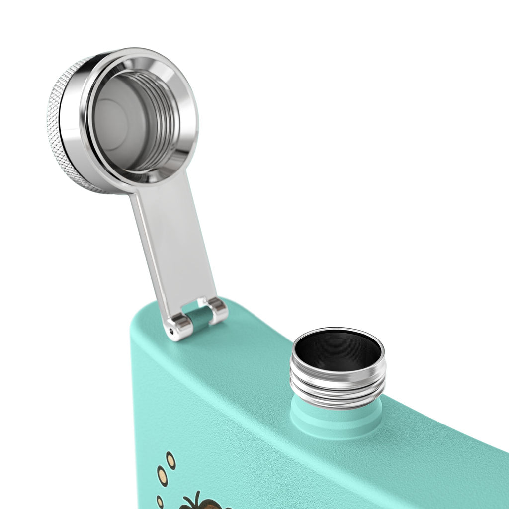 Humorous Stainless Steel Flask, Funny Gift for Dog Lovers, Party Accessory, Adventure Flask, Personalized Drinking Flask