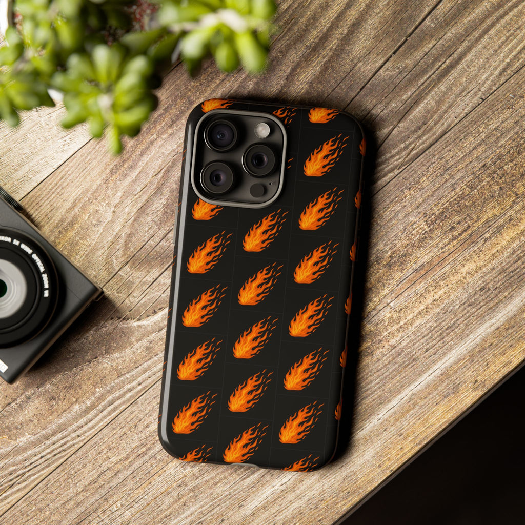 Flame Pattern Phone Case | Tough Cases for Adventurers, Gifts for Fire Lovers, Unique Cellphone Covers, Birthday Accessories, Cool [...]
