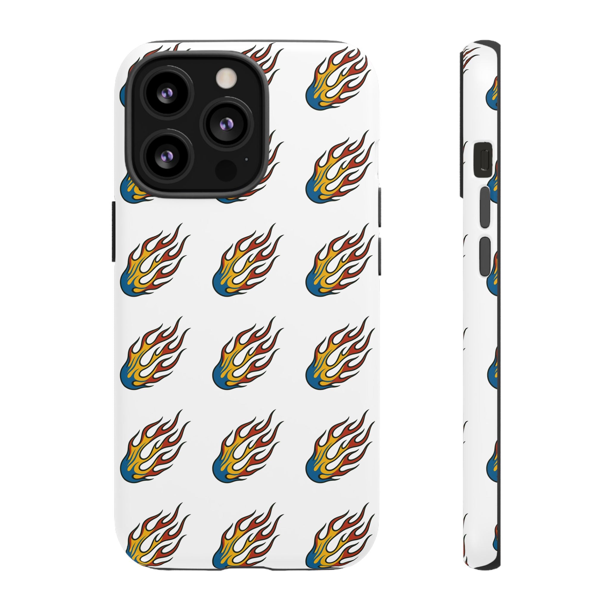 Flame Pattern Phone Case | Tough Cases | Stylish Phone Cover, Gift for Fire Enthusiasts, Trendy Mobile Accessory, Unique Design