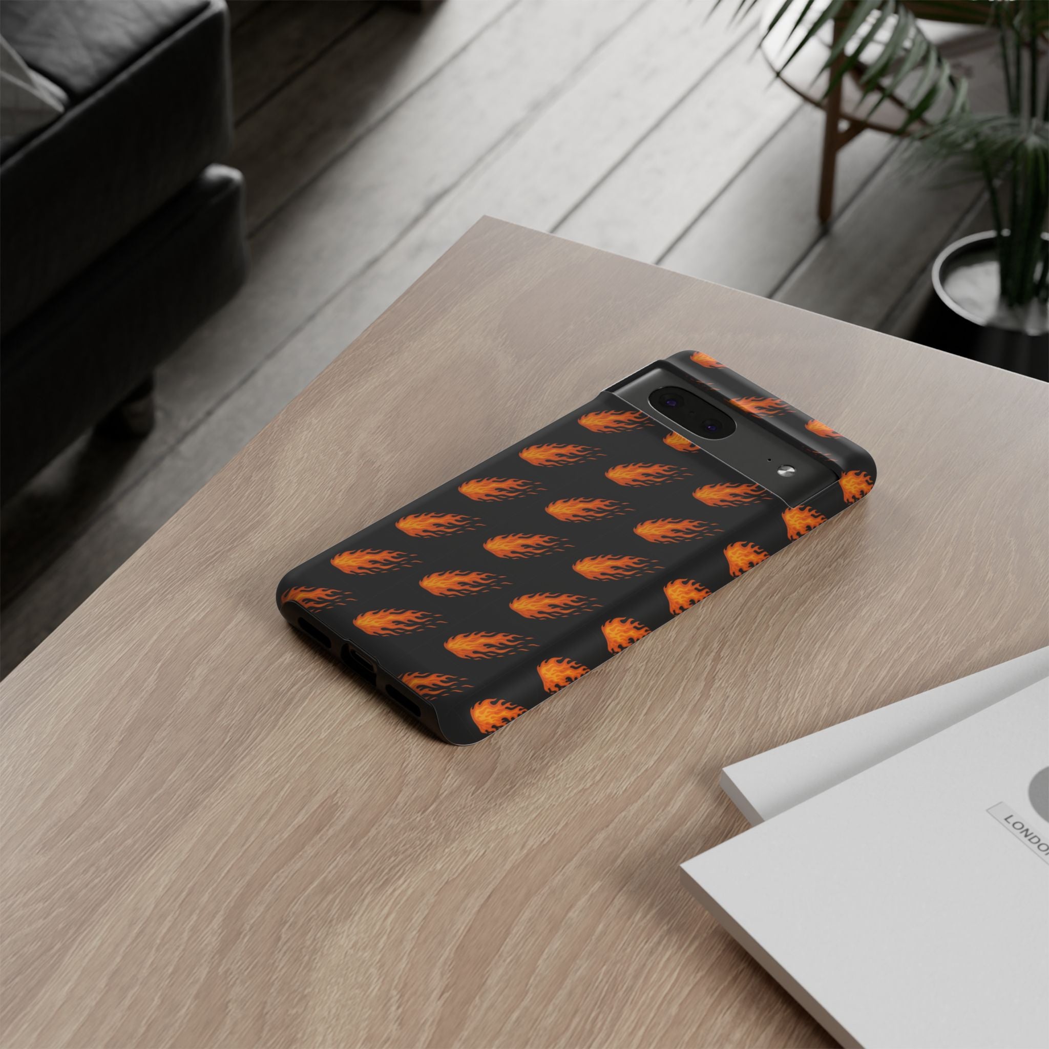 Flame Pattern Phone Case | Tough Cases for Adventurers, Gifts for Fire Lovers, Unique Cellphone Covers, Birthday Accessories, Cool [...]