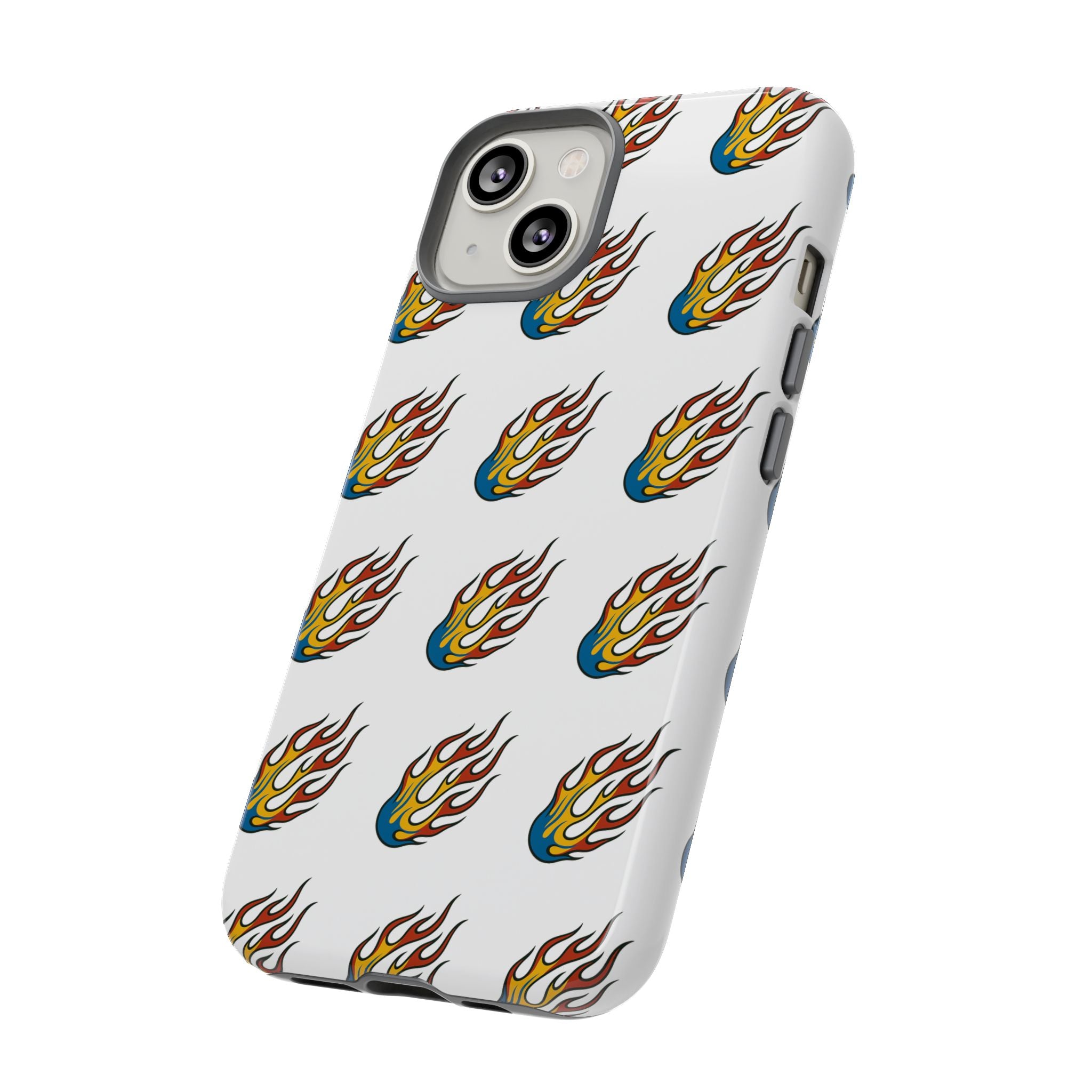 Flame Pattern Phone Case | Tough Cases | Stylish Phone Cover, Gift for Fire Enthusiasts, Trendy Mobile Accessory, Unique Design