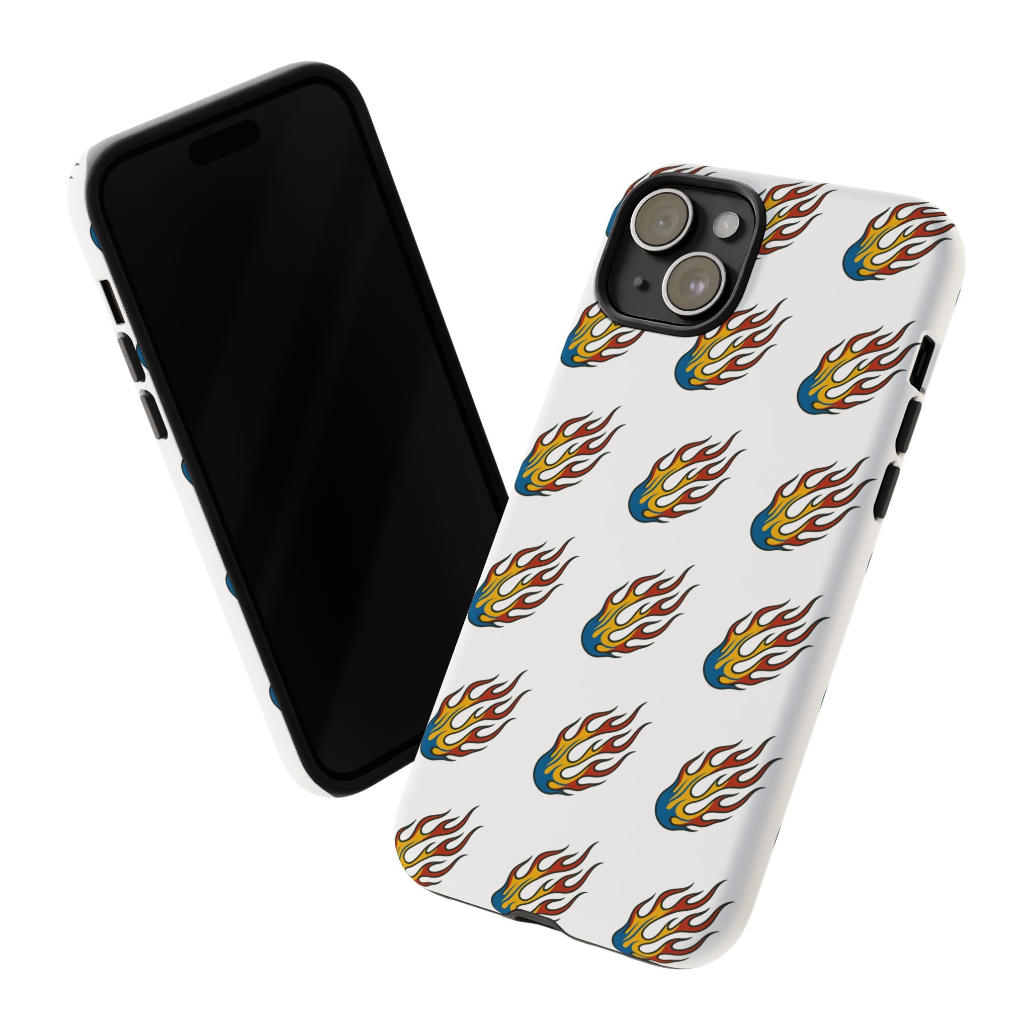 Flame Pattern Phone Case | Tough Cases | Stylish Phone Cover, Gift for Fire Enthusiasts, Trendy Mobile Accessory, Unique Design