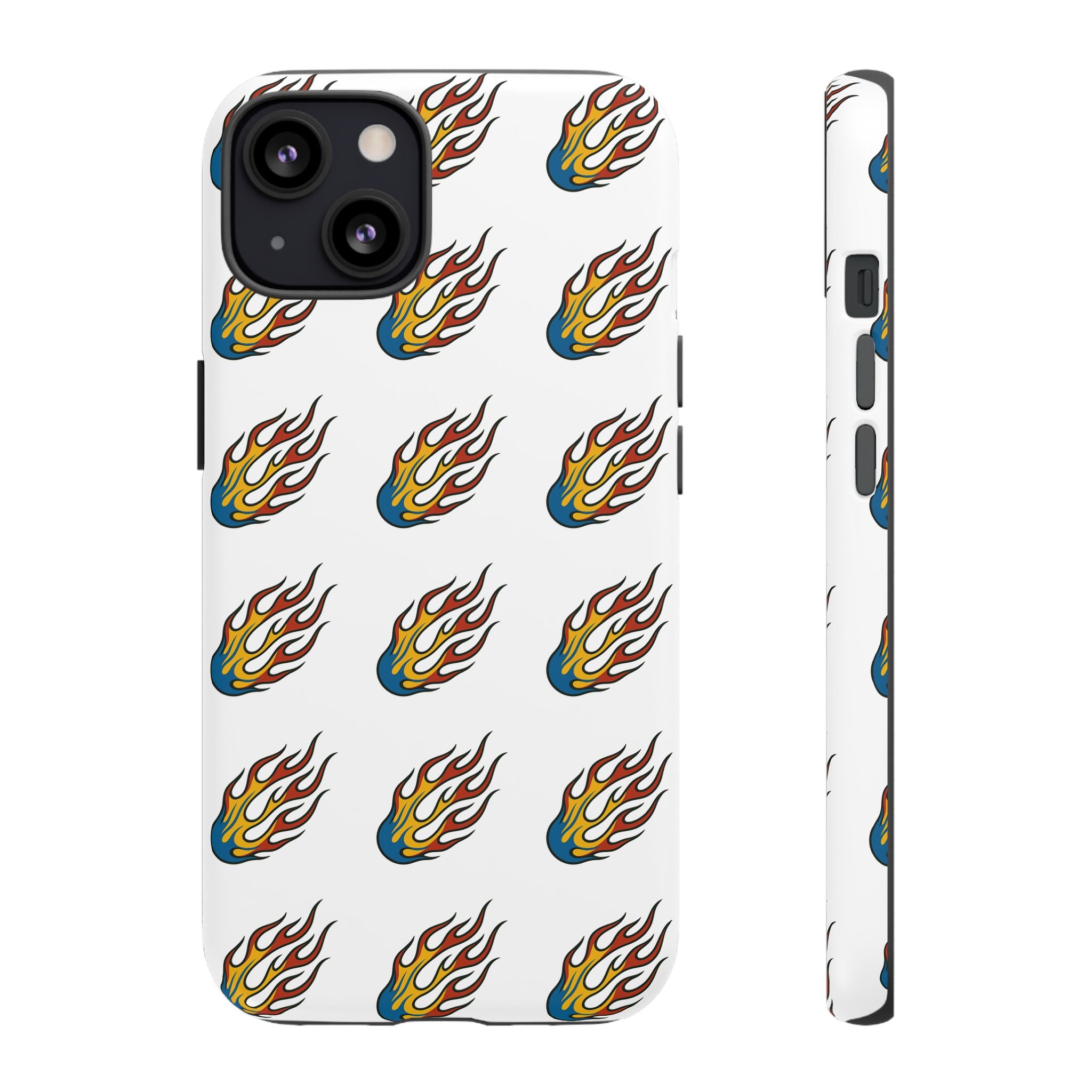 Flame Pattern Phone Case | Tough Cases | Stylish Phone Cover, Gift for Fire Enthusiasts, Trendy Mobile Accessory, Unique Design