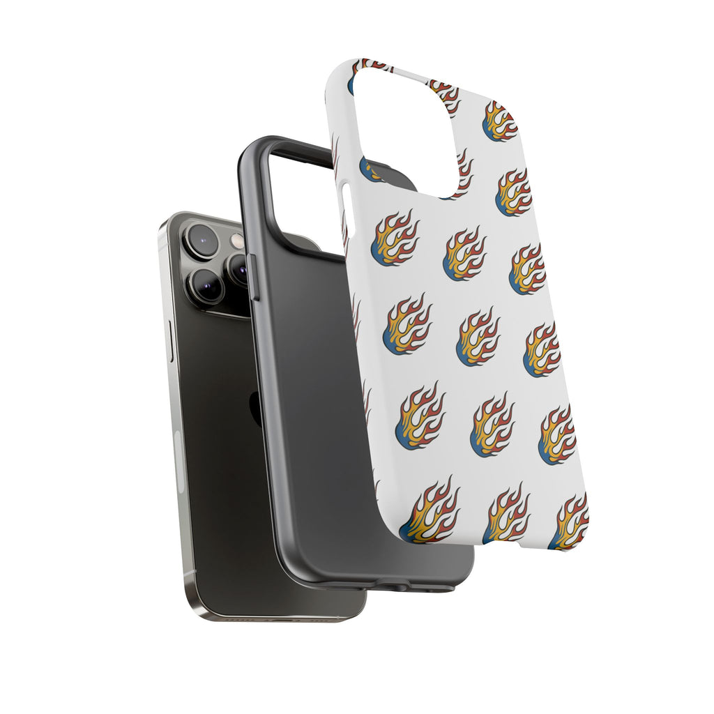 Flame Pattern Phone Case | Tough Cases | Stylish Phone Cover, Gift for Fire Enthusiasts, Trendy Mobile Accessory, Unique Design