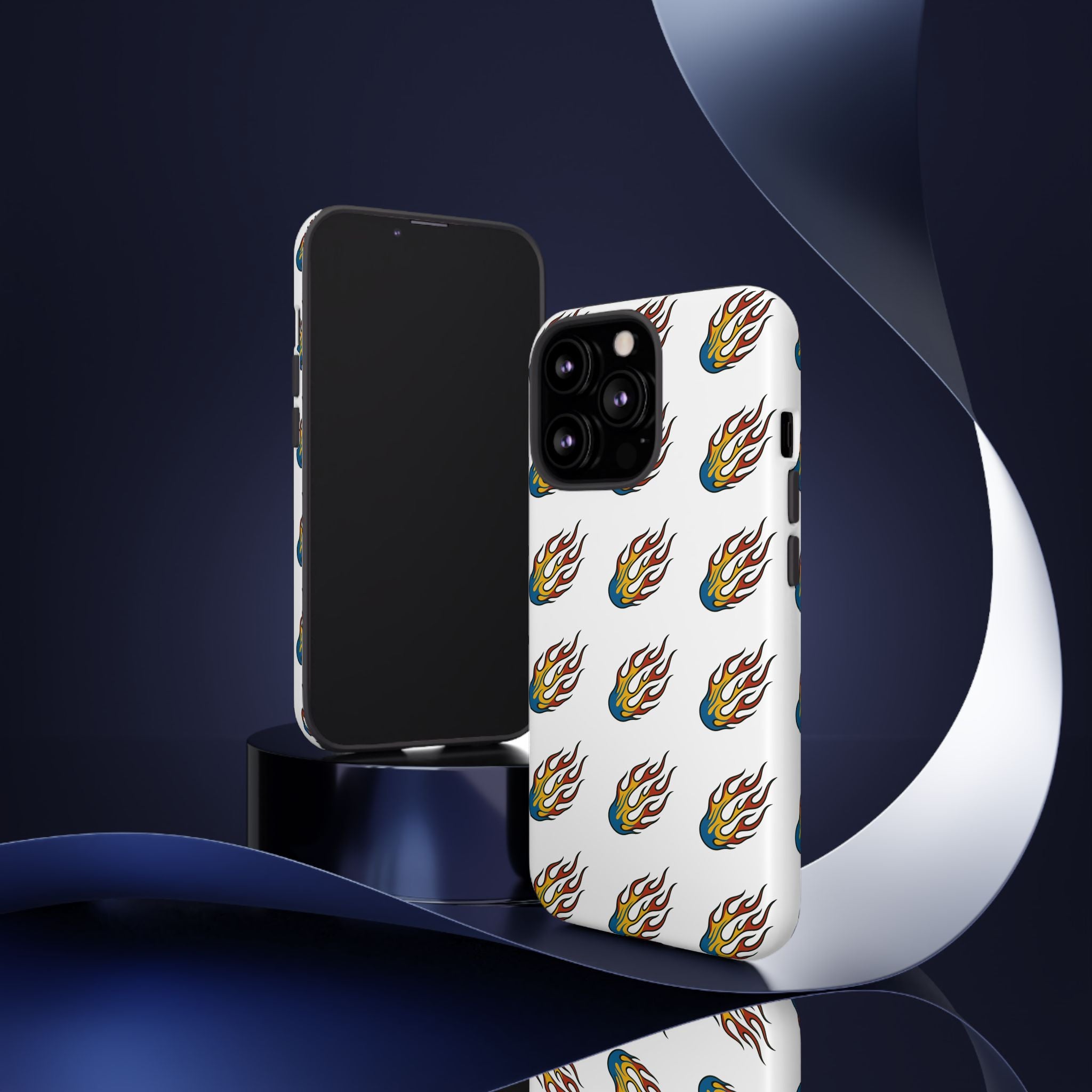 Flame Pattern Phone Case | Tough Cases | Stylish Phone Cover, Gift for Fire Enthusiasts, Trendy Mobile Accessory, Unique Design
