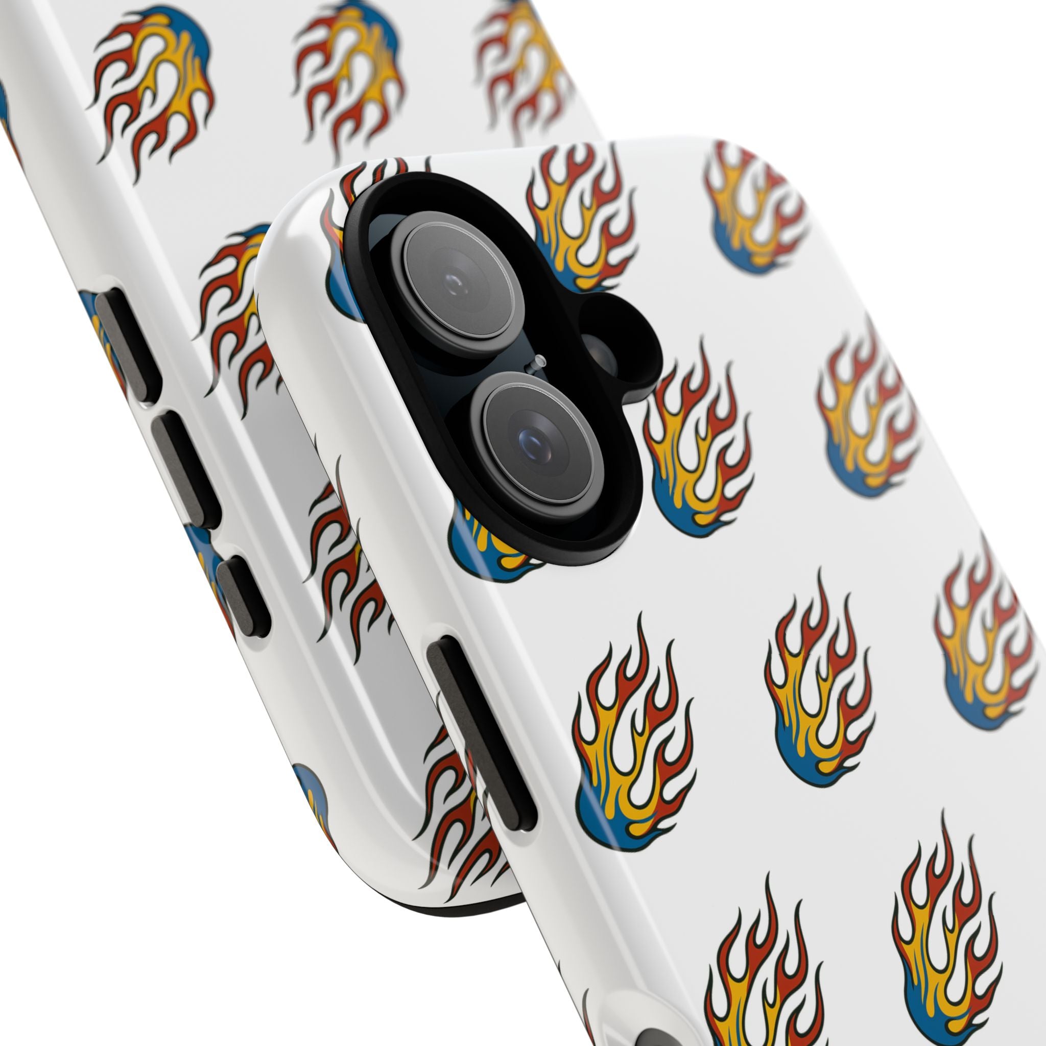 Flame Pattern Phone Case | Tough Cases | Stylish Phone Cover, Gift for Fire Enthusiasts, Trendy Mobile Accessory, Unique Design