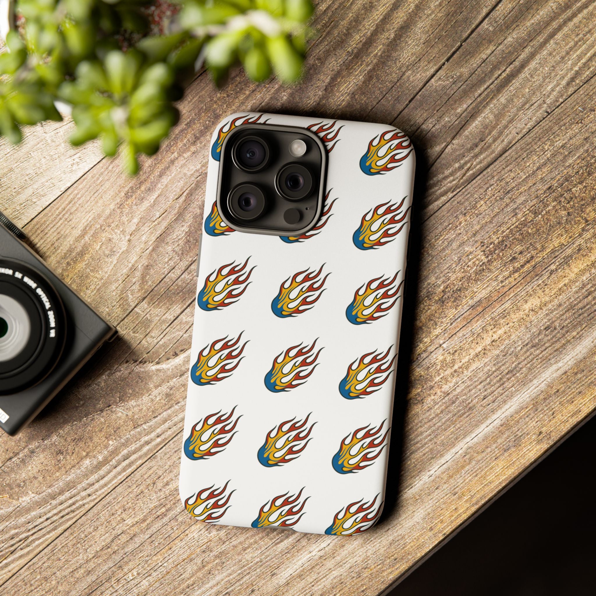 Flame Pattern Phone Case | Tough Cases | Stylish Phone Cover, Gift for Fire Enthusiasts, Trendy Mobile Accessory, Unique Design