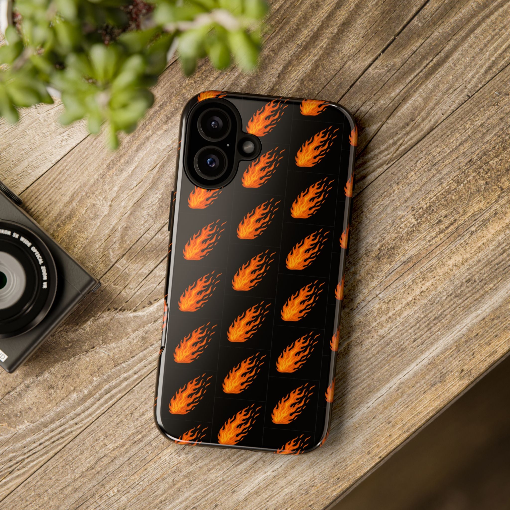 Flame Pattern Phone Case | Tough Cases for Adventurers, Gifts for Fire Lovers, Unique Cellphone Covers, Birthday Accessories, Cool [...]