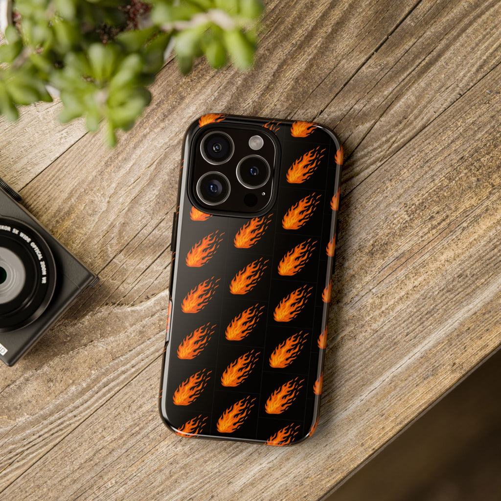 Flame Pattern Phone Case | Tough Cases for Adventurers, Gifts for Fire Lovers, Unique Cellphone Covers, Birthday Accessories, Cool [...]
