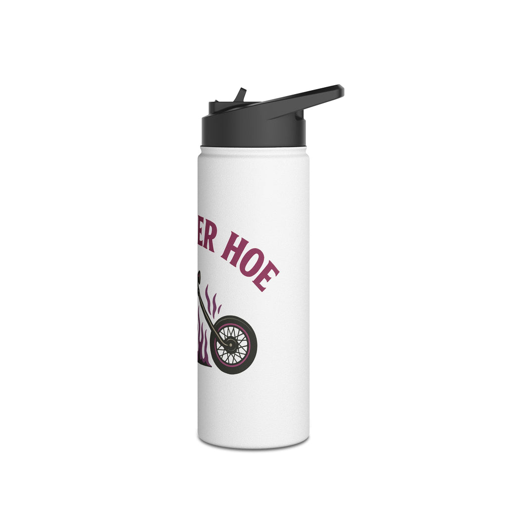 Chopper Hoe Stainless Steel Water Bottle | Cool Motorcycle Gear, Gift for Bikers, Travel Hydration Flask, Unique Outdoor Accessory